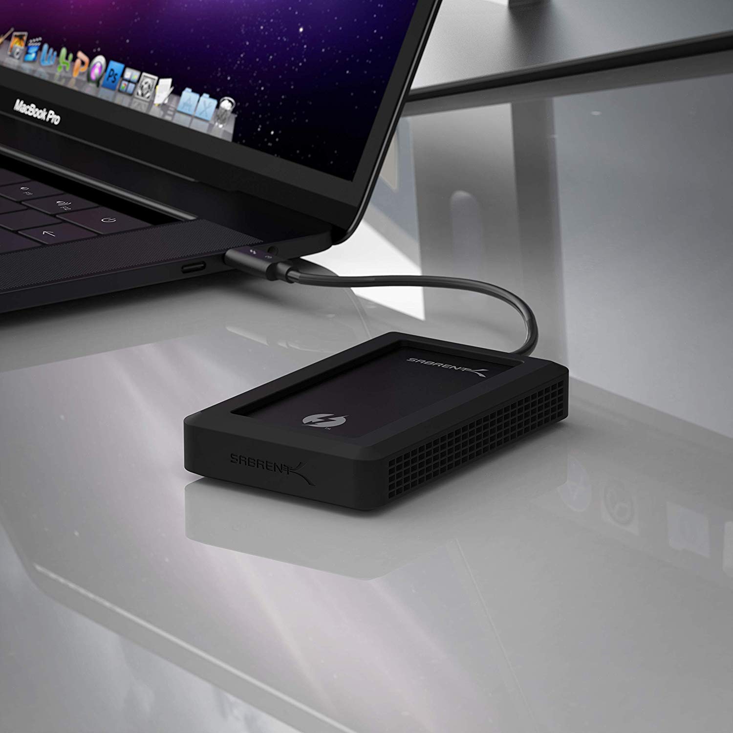 Sabrent Rocket XTRM 2TB Thunderbolt 3 External NVMe SSD with Bumper Guard (TH-P2TB)