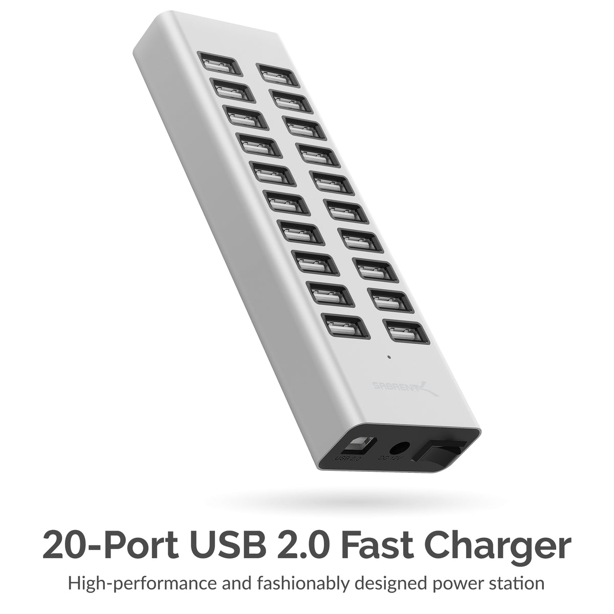 20-Port USB 2.0 90W Charger