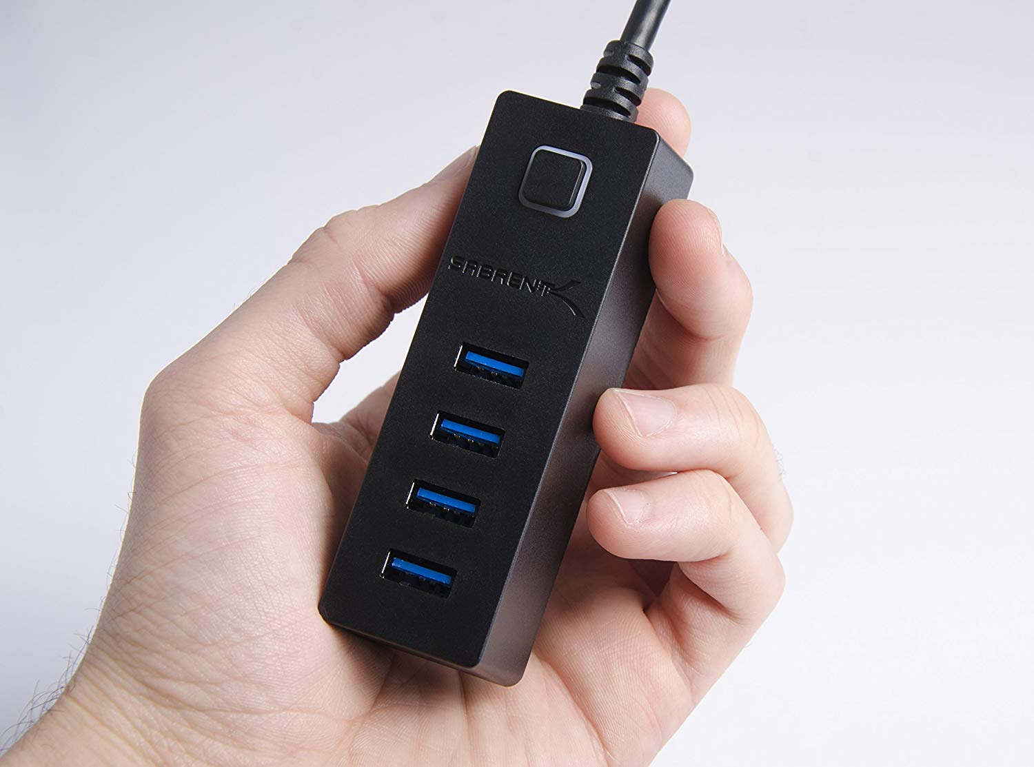 4 Port Portable USB 3.0 Hub with Power Switch