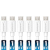 [6-Pack] 22AWG Premium 1ft Micro USB Cables High Speed USB 2.0 A Male to Micro B Sync and Charge Cables [White]
