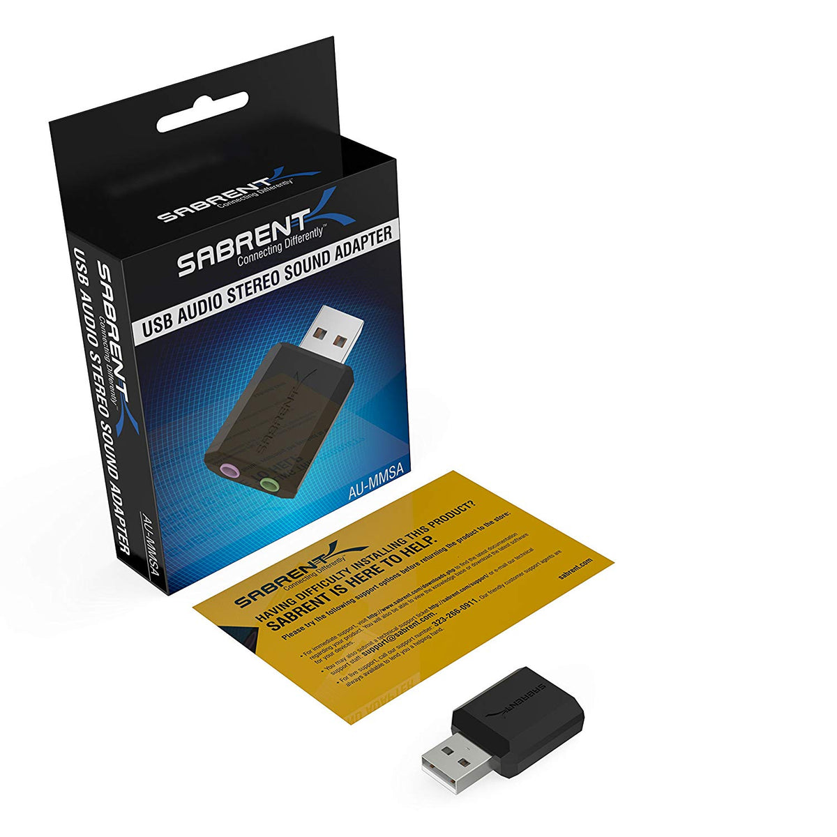 USB External Stereo 3D Sound Adapter | Black