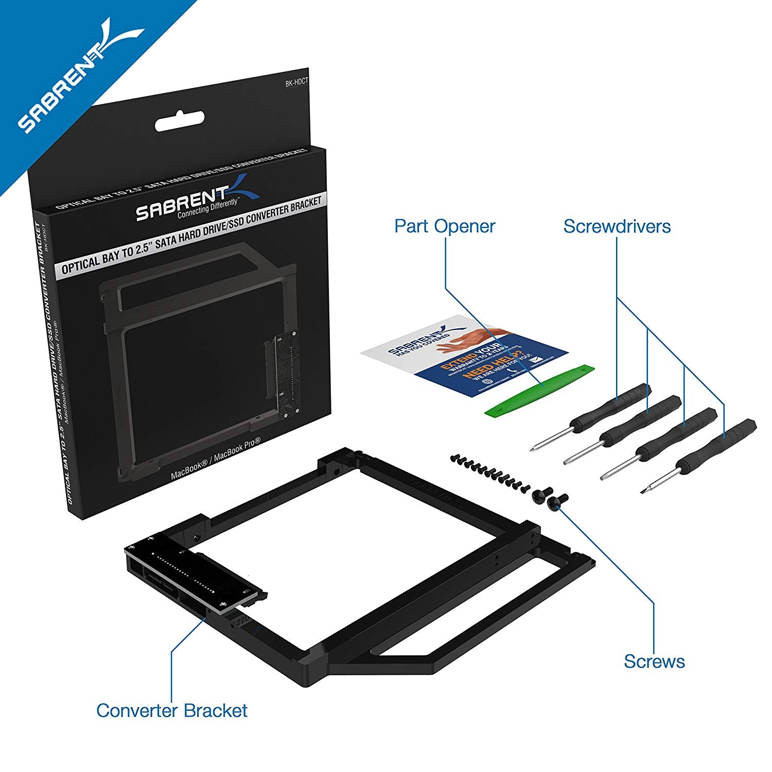 Data Doubler Optical Bay to Hard Drive/SSD Caddy Tray Adapter