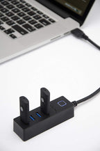 4 Port Portable USB 3.0 Hub with Power Switch