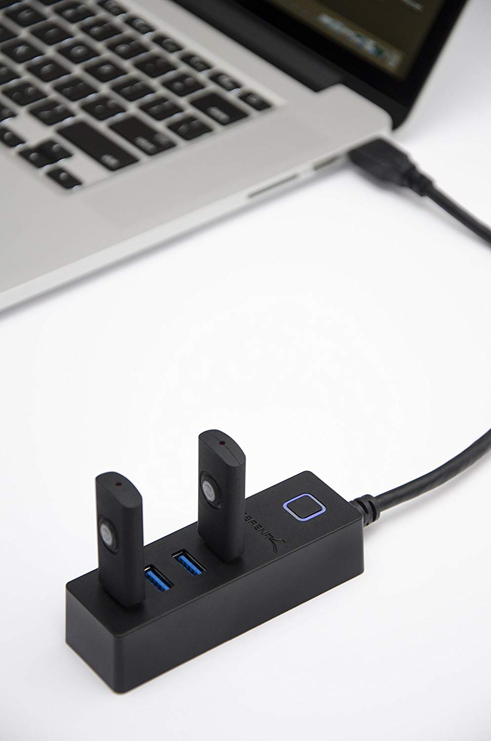4 Port Portable USB 3.0 Hub with Power Switch