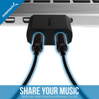 USB to 2 X 3.5mm Audio Stereo Splitter