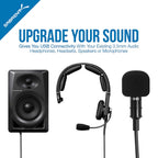USB External Stereo 3D Sound Adapter | Black