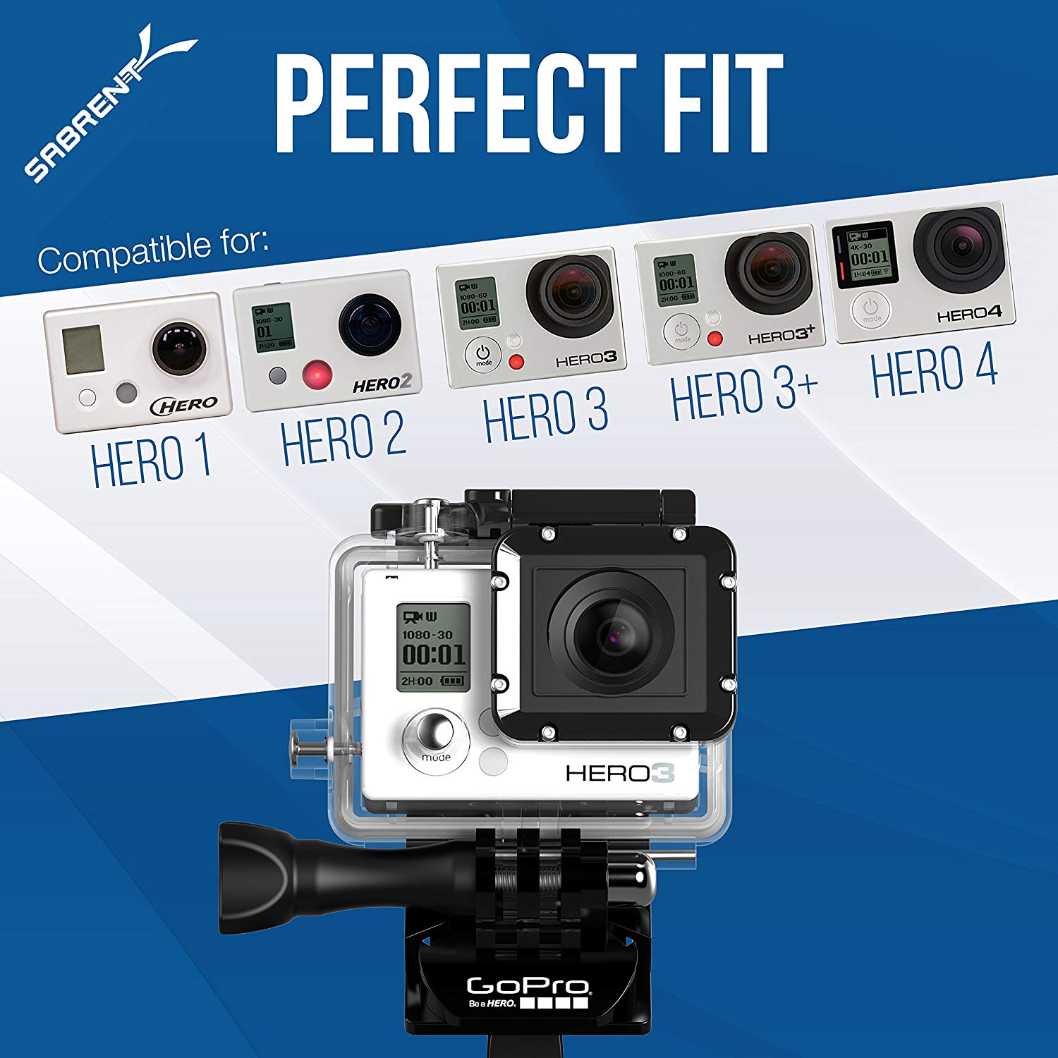 Mini Suction Cup for Standard Tripod Mount (GoPro Mount Adapter Included)