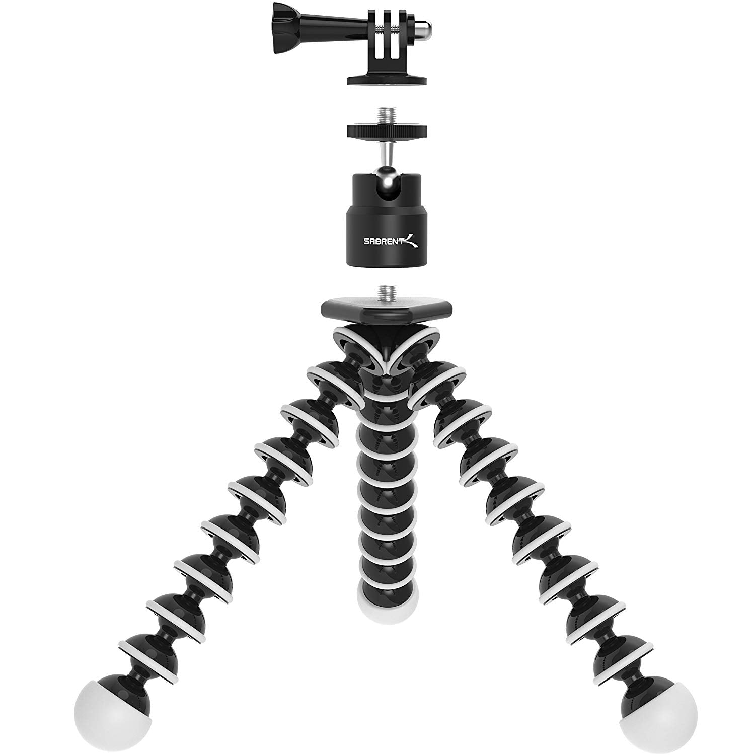 Flexible Tripod with Ball Head Bundle for Standard Tripod Mount