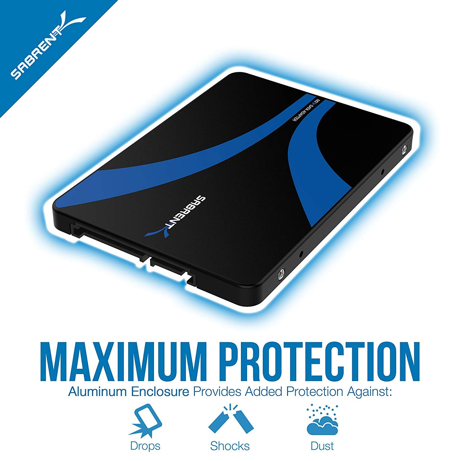 M.2 SSD to 2.5" SATA III Aluminum Enclosure Adapter