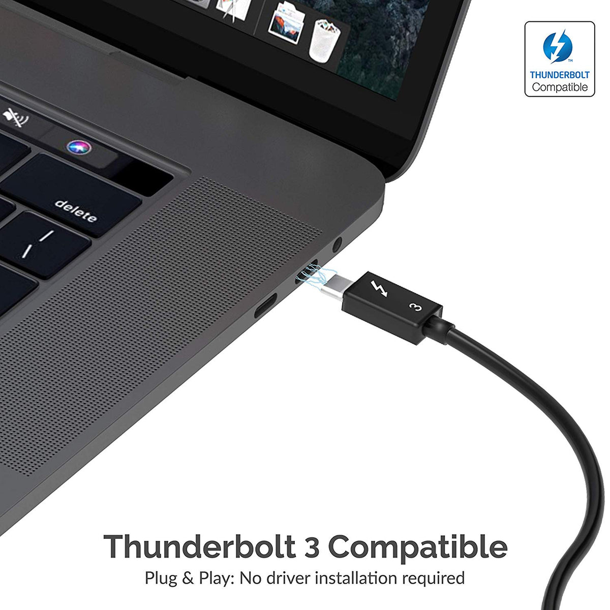 Thunderbolt 3 to Dual HDMI 2.0 Adapter [Supports Up to Two 4K 60Hz Monitors on Mac and Windows Systems]