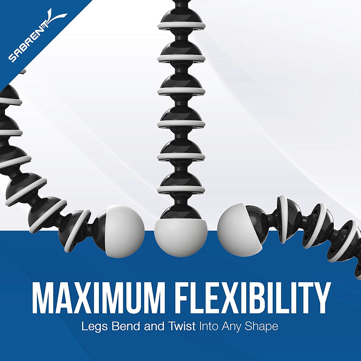 Flexible Tripod For Standard Tripod Mount (GoPro Mount Adapter Included)