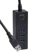 4 Port Portable USB 3.0 Hub with Power Switch