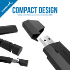 2-Slot Micro USB OTG and USB 3.0 Flash Memory Card Reader - Supports SD , SDHC , SDXC , MMC / MicroSD , T-Flash [Black]