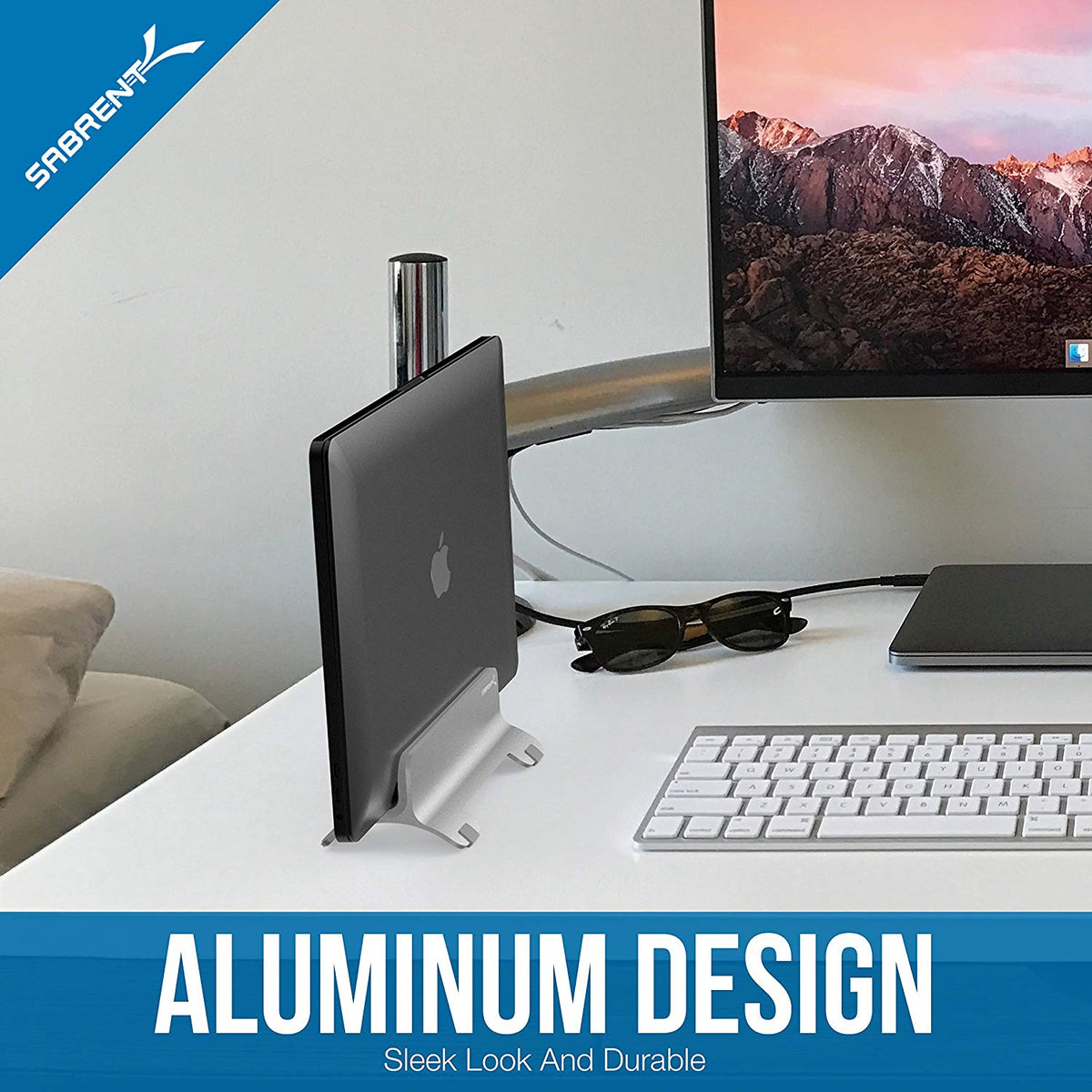 Aluminum Vertical Laptop Stand MacBook Holder
