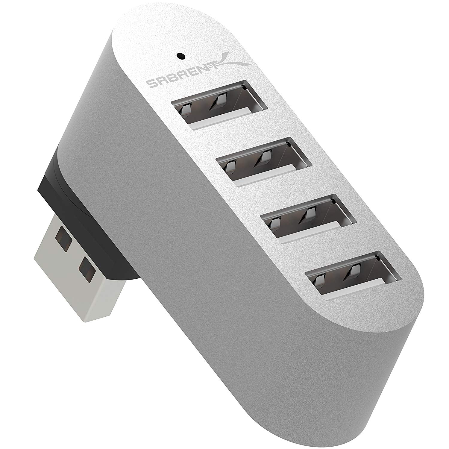 4-Port Mini USB 2.0 Rotating Hub