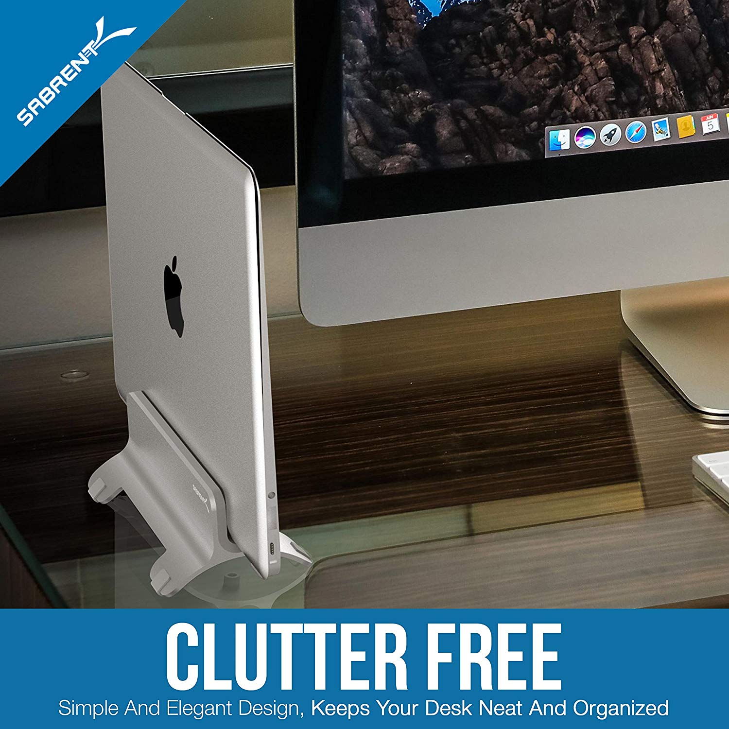 Aluminum Vertical Laptop Stand MacBook Holder