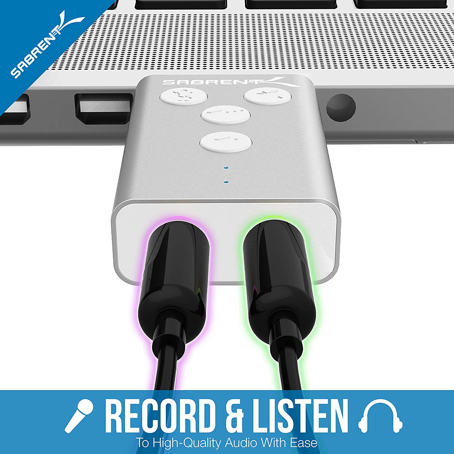 USB Aluminum External 3D Stereo Sound Adapter