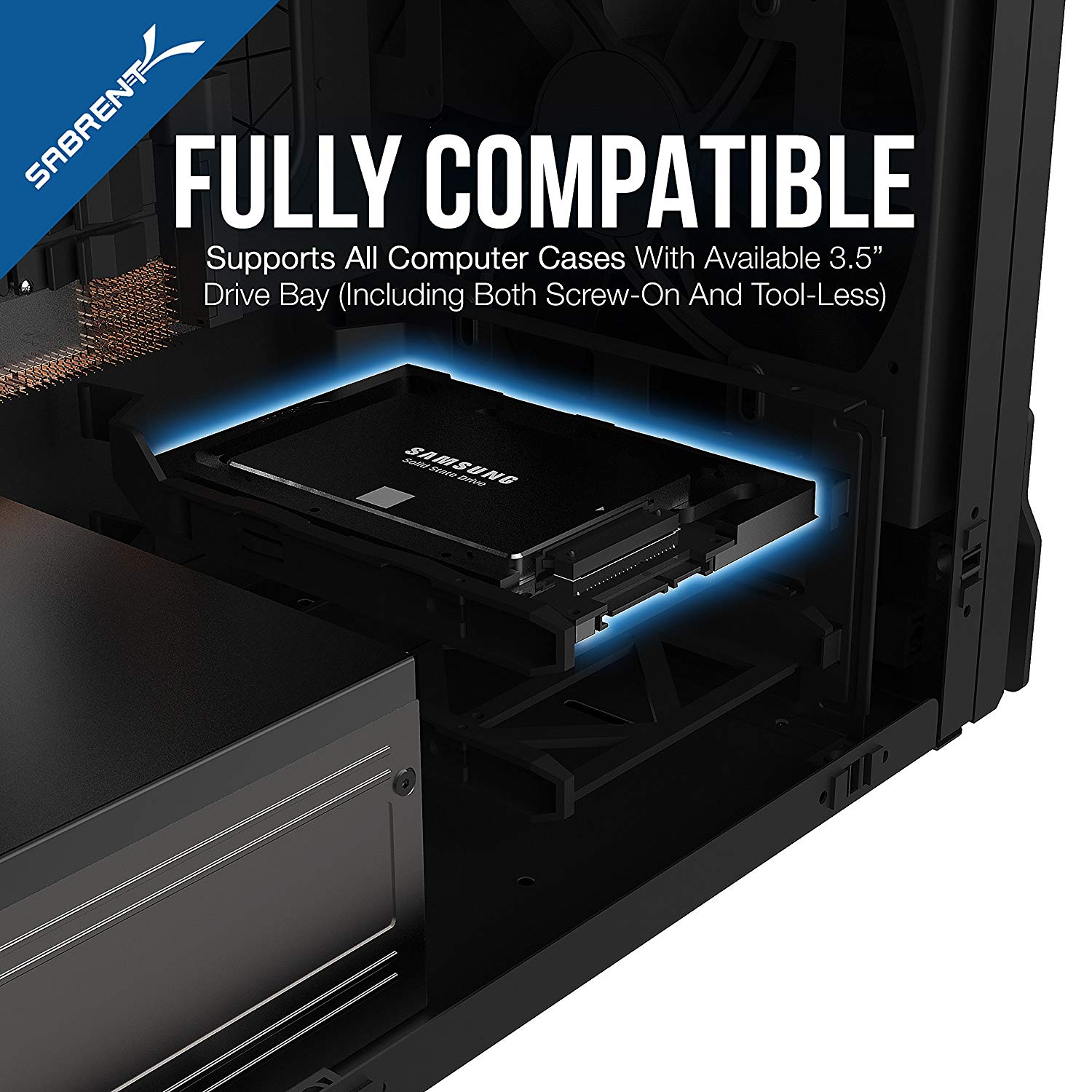 2.5" SSD & SATA Hard Drive to Desktop 3.5" SATA Bay Converter Mounting Kit