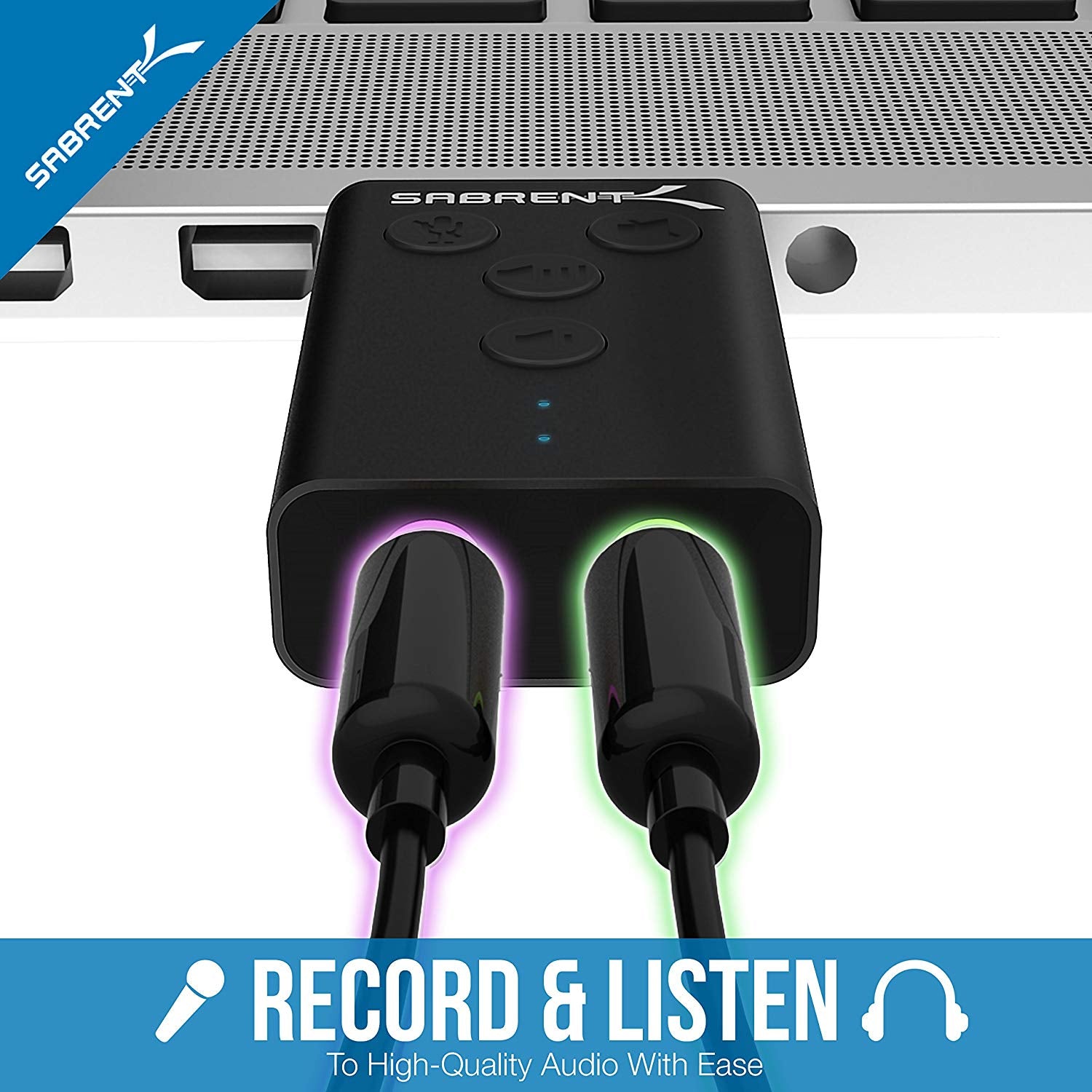 USB Aluminum External 3D Stereo Sound Adapter