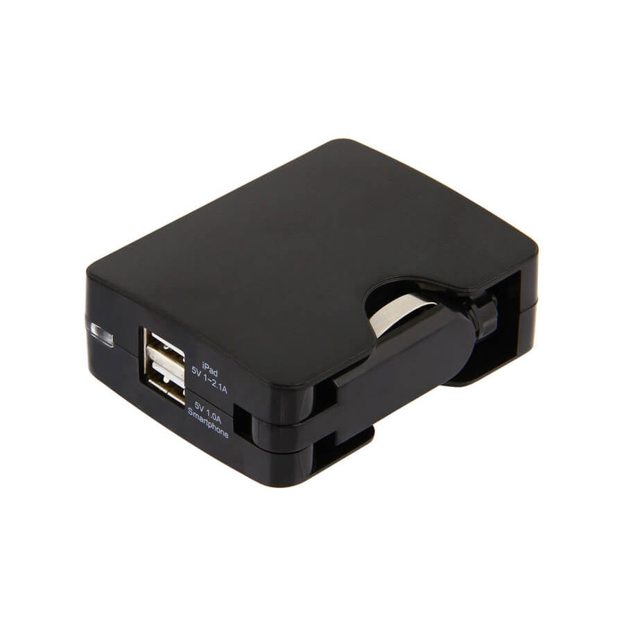 Car DC And Wall AC Power Charger For 2 USB Devices