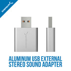 USB Aluminum External Stereo Sound Adapter