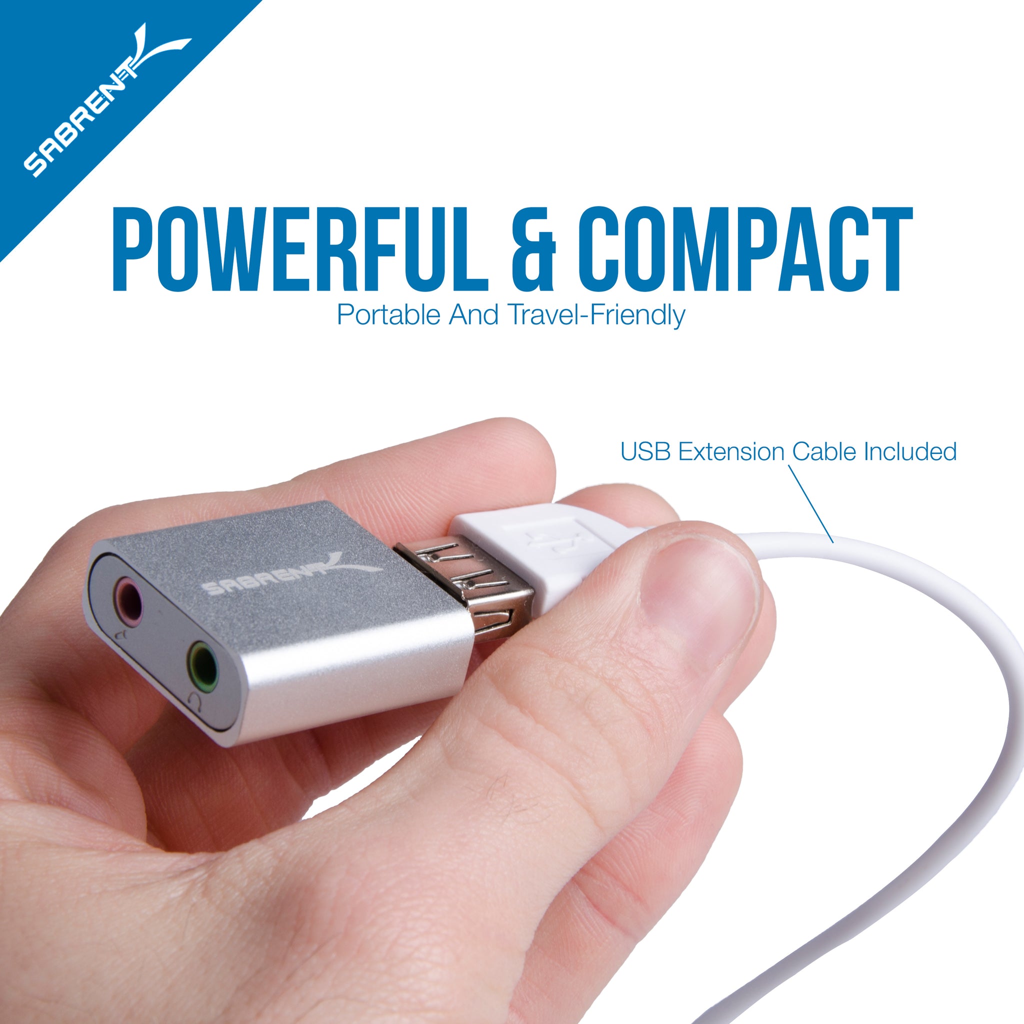 USB Aluminum External Stereo Sound Adapter - Sabrent