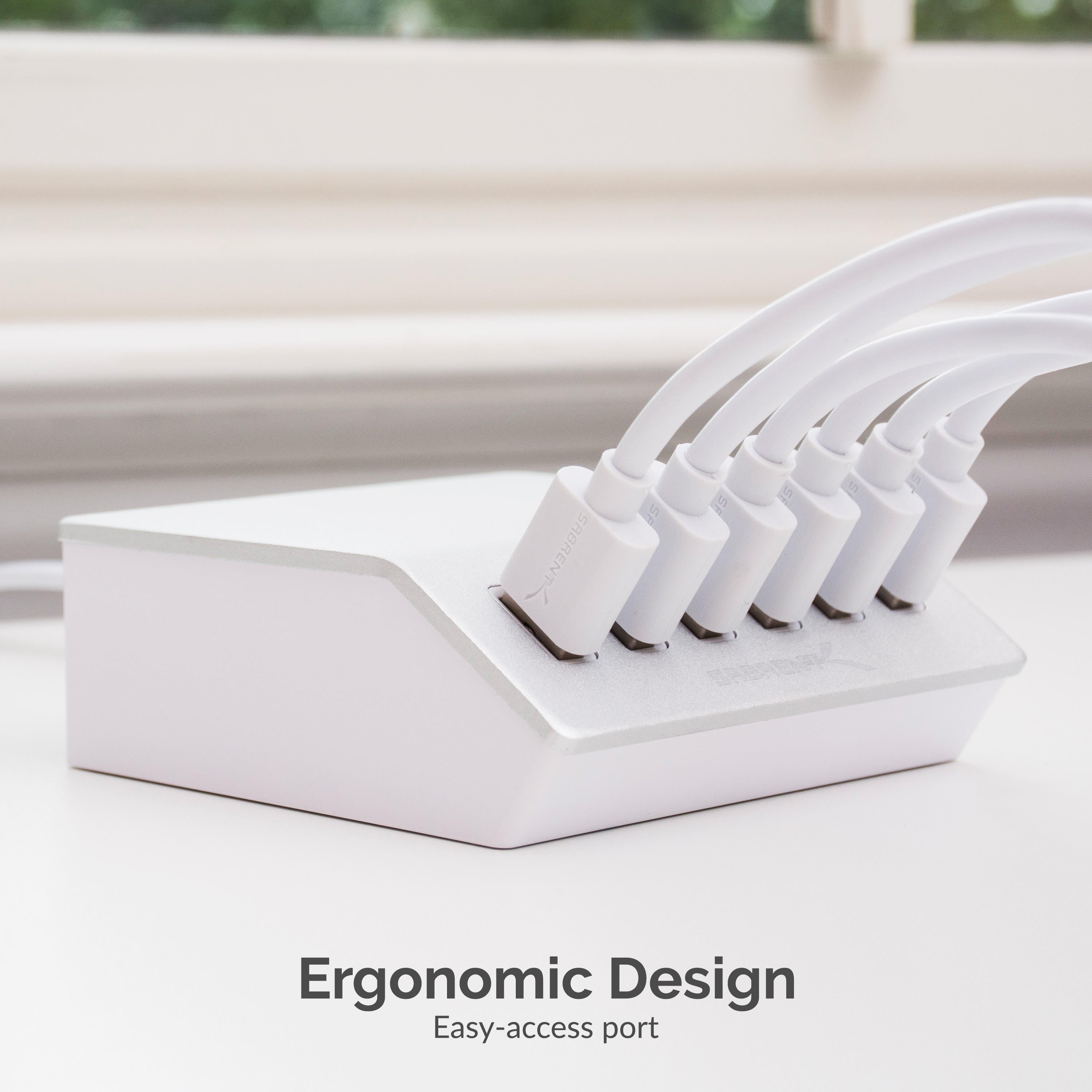 60 Watt (12 Amp) 6-Port USB Rapid Charger