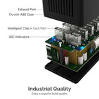 60 Watt (12 Amp) 10-Port Smart USB Rapid Charger