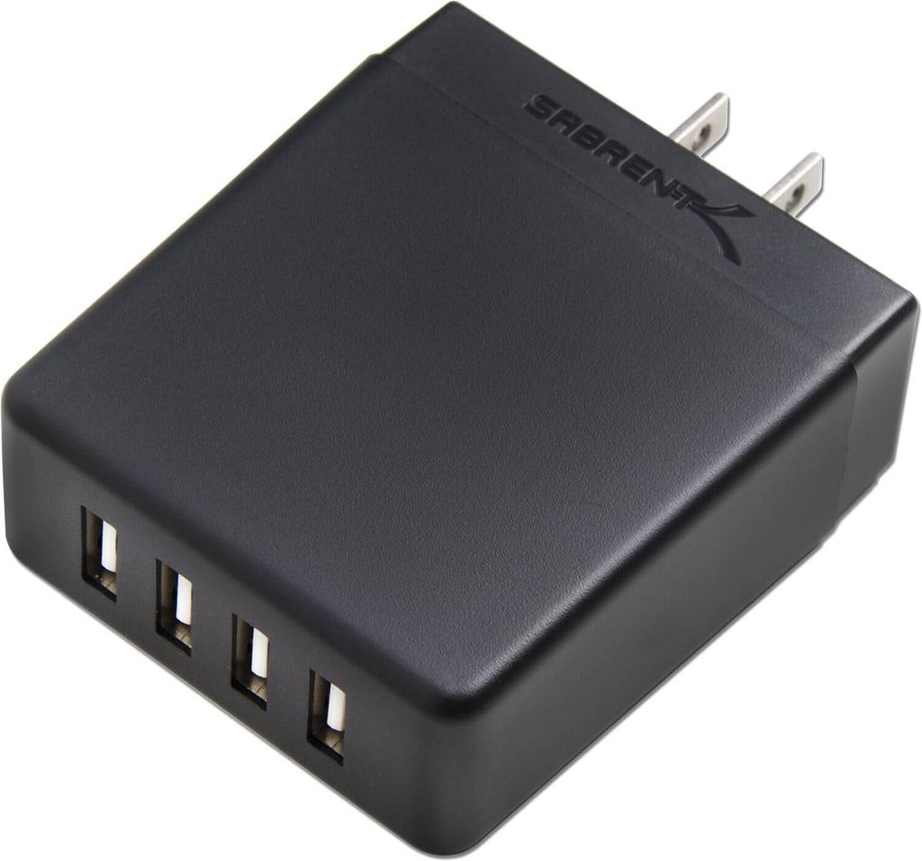 40w 4-Port USB Wall Charger | Black - Sabrent