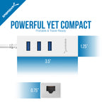 3 Port USB 3.0 and RJ45 10/100/1000 Gigabit Ethernet Port