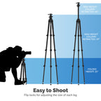Carbon Fiber Tripod With 360° Camera Mount
