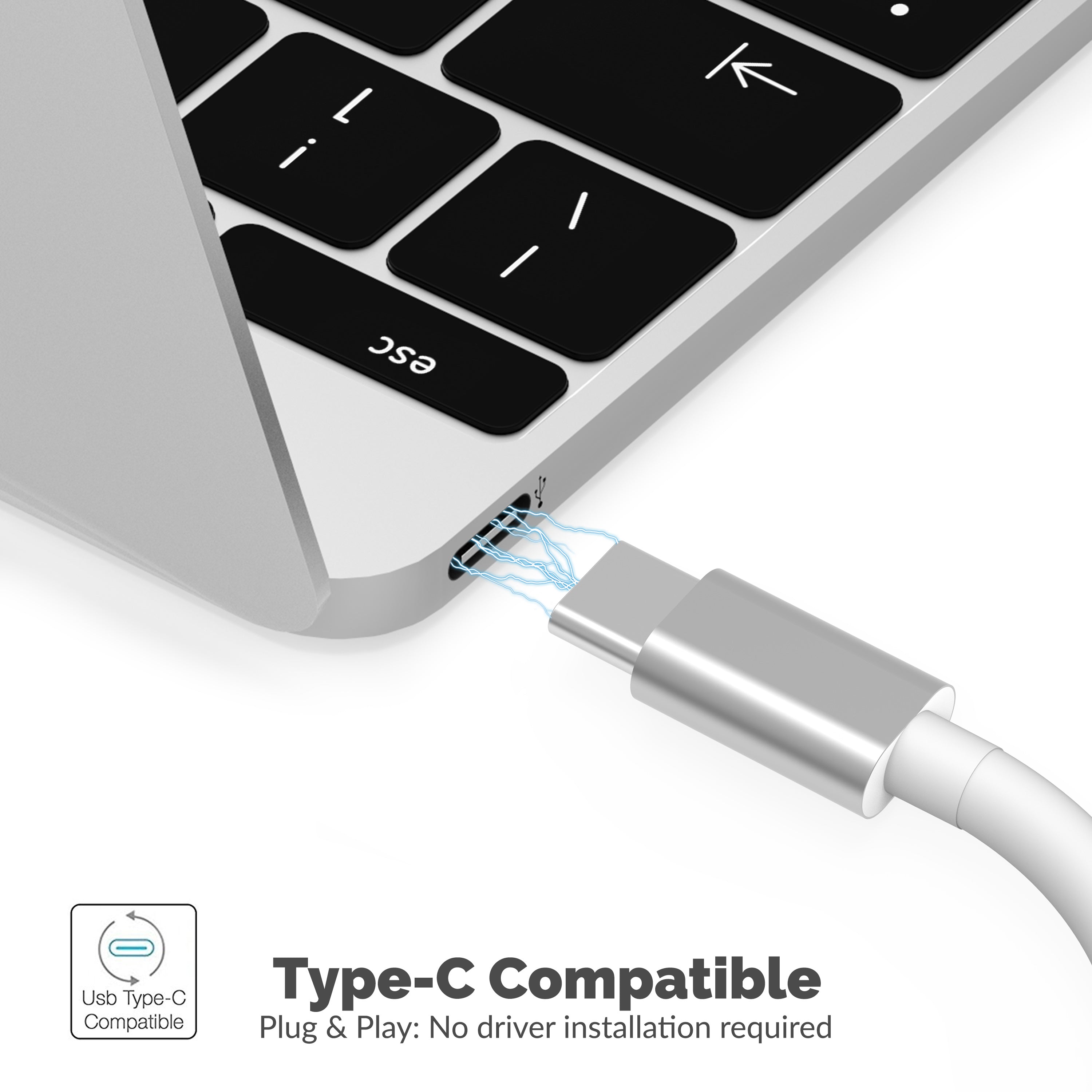 USB Type-C Hub with HDMI and 2 USB 3.0 Ports