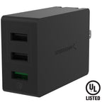 Quick Charge 3.0 [UL Certified] 30W 3-Port Wall USB Rapid Charger