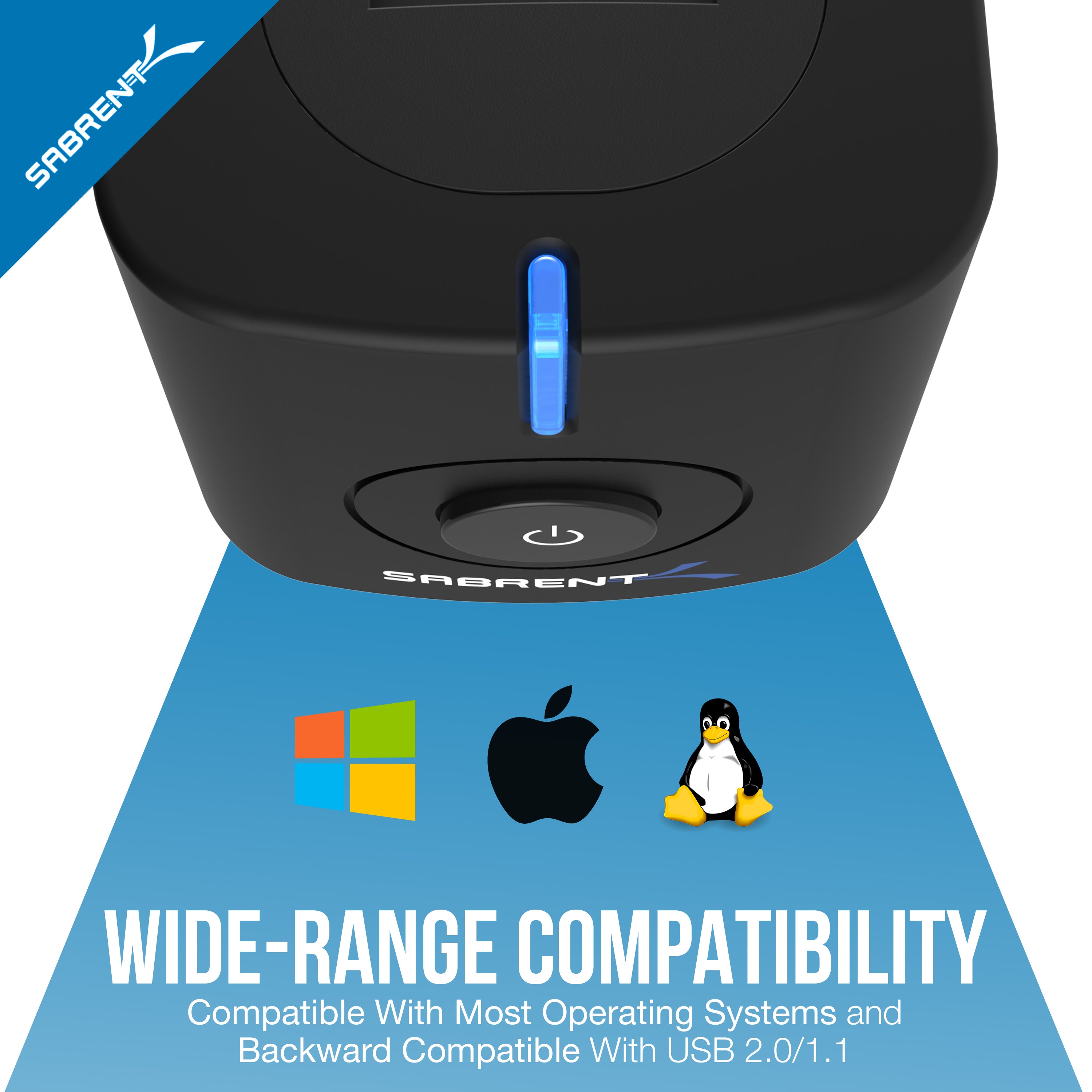 USB 3.0 To Sata External Hard Drive Docking Station For 2.5 Or 3.5In Hdd, SSD