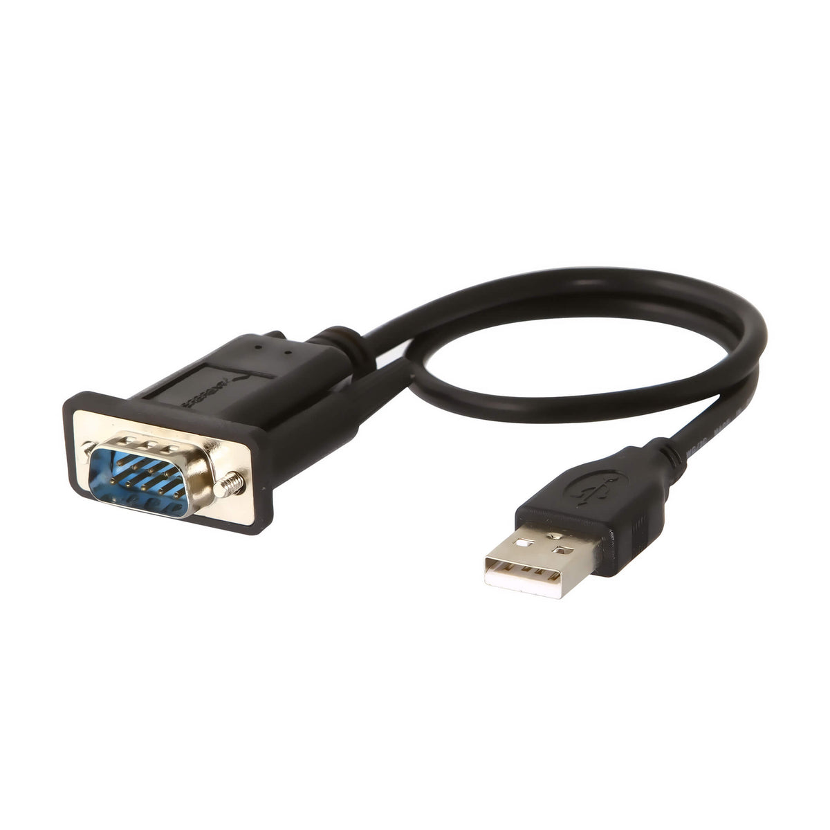 USB 2.0 To Serial Cable Adapter / USB A-Male; Serial 9-Pin Male With Thumbscrews Connectors