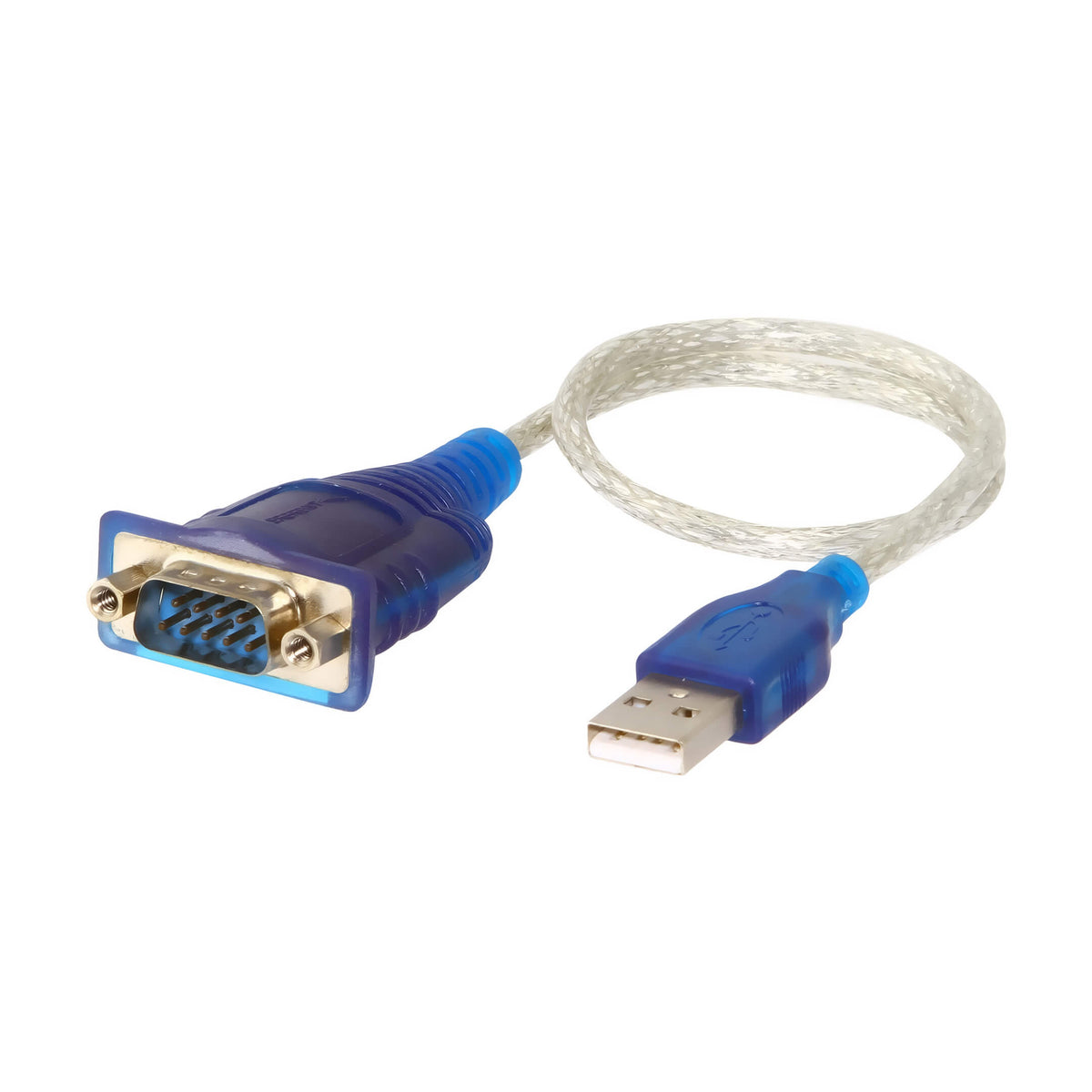 USB 2.0 To Serial DB9 Male (9 Pin) RS232 Cable Adapter 1 ft Cable