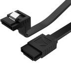 SATA III (6 Gbit/s) Right Angle Data Cable with Locking Latch for HDD / SSD / CD and DVD drives (3 Pack - 20-Inch)