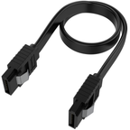 SATA III (6 Gbit/s) Straight Data Cable with Locking Latch for HDD / SSD / CD and DVD drives (3 Pack - 20-Inch)