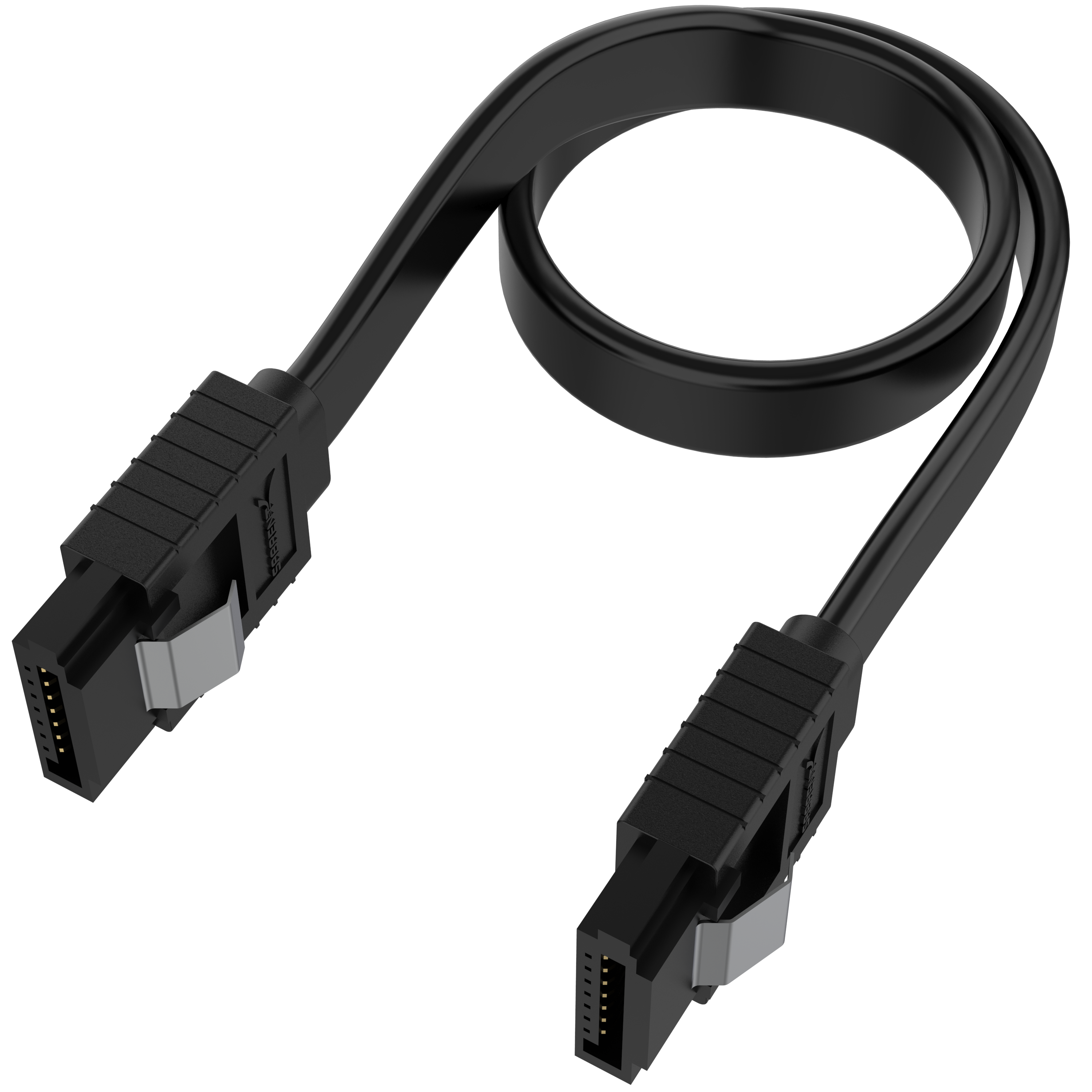 SATA III (6 Gbit/s) Straight Data Cable with Locking Latch for HDD / SSD / CD and DVD drives (3 Pack - 20-Inch)