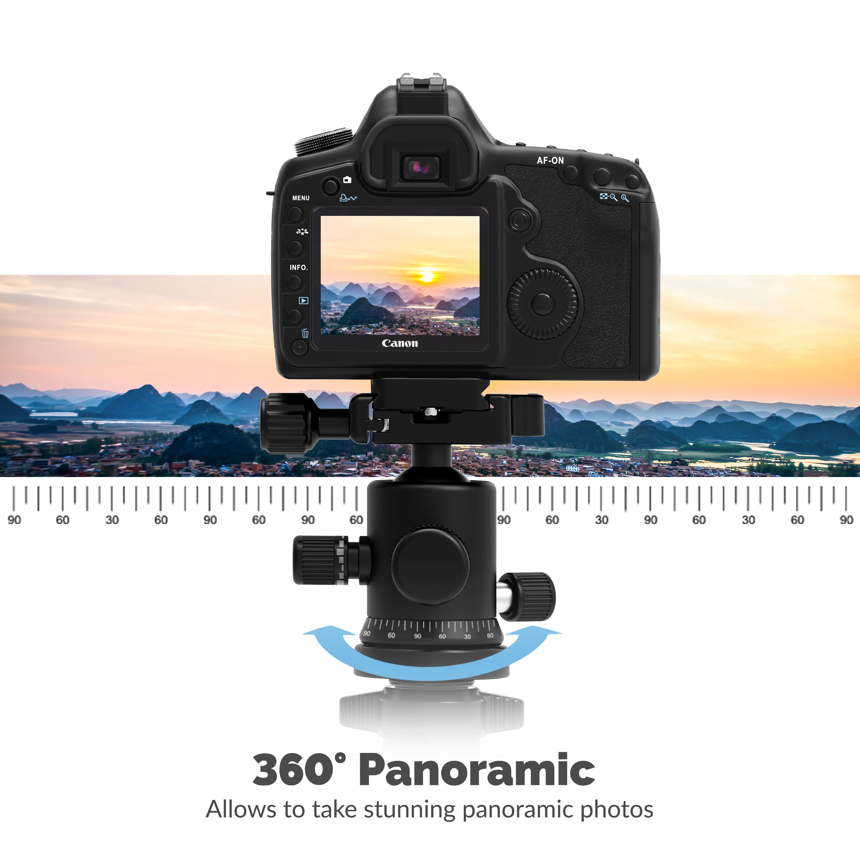Carbon Fiber Tripod With 360° Camera Mount
