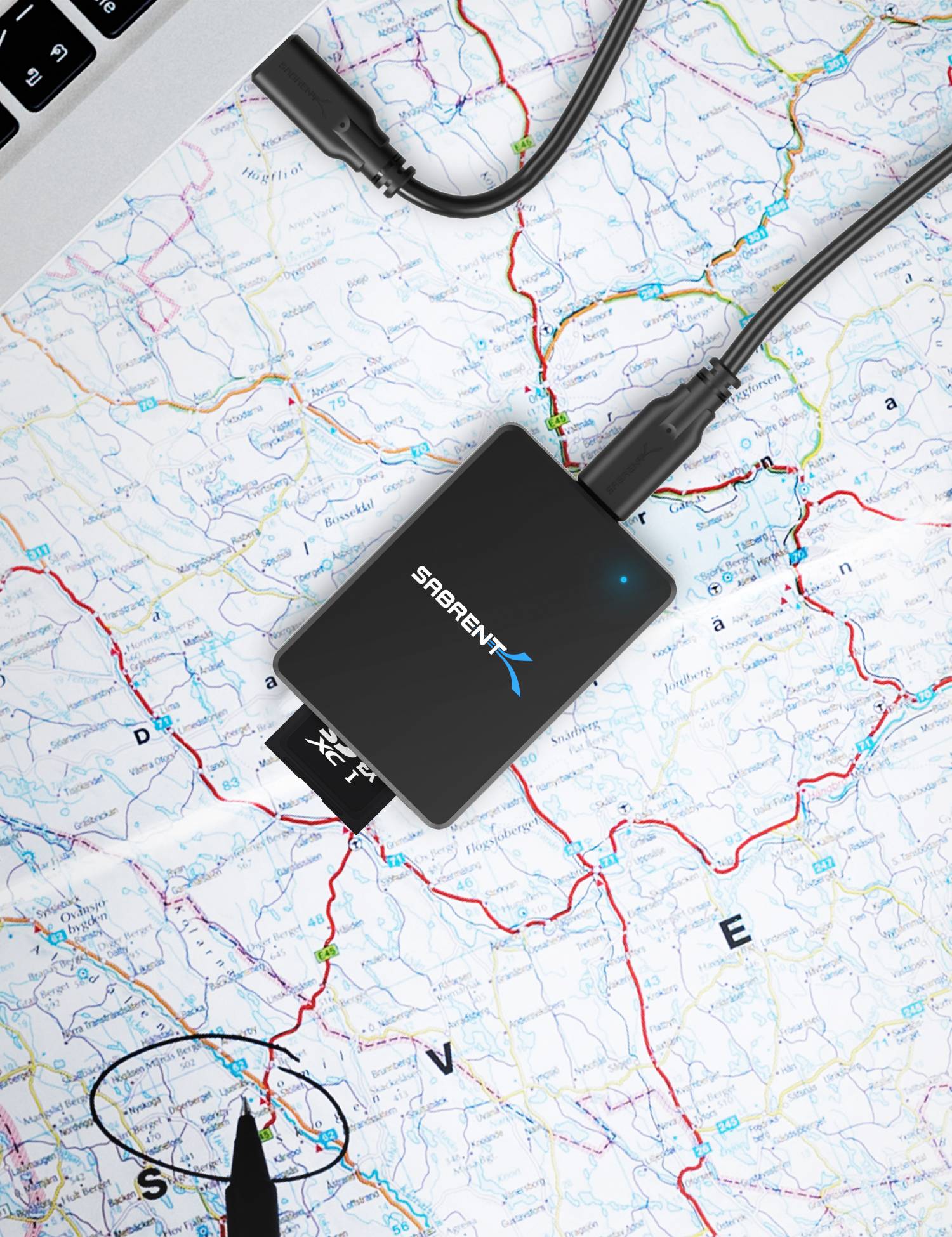 USB 3.2 Type-C and Type-A to SD Express 7.1 Card Reader