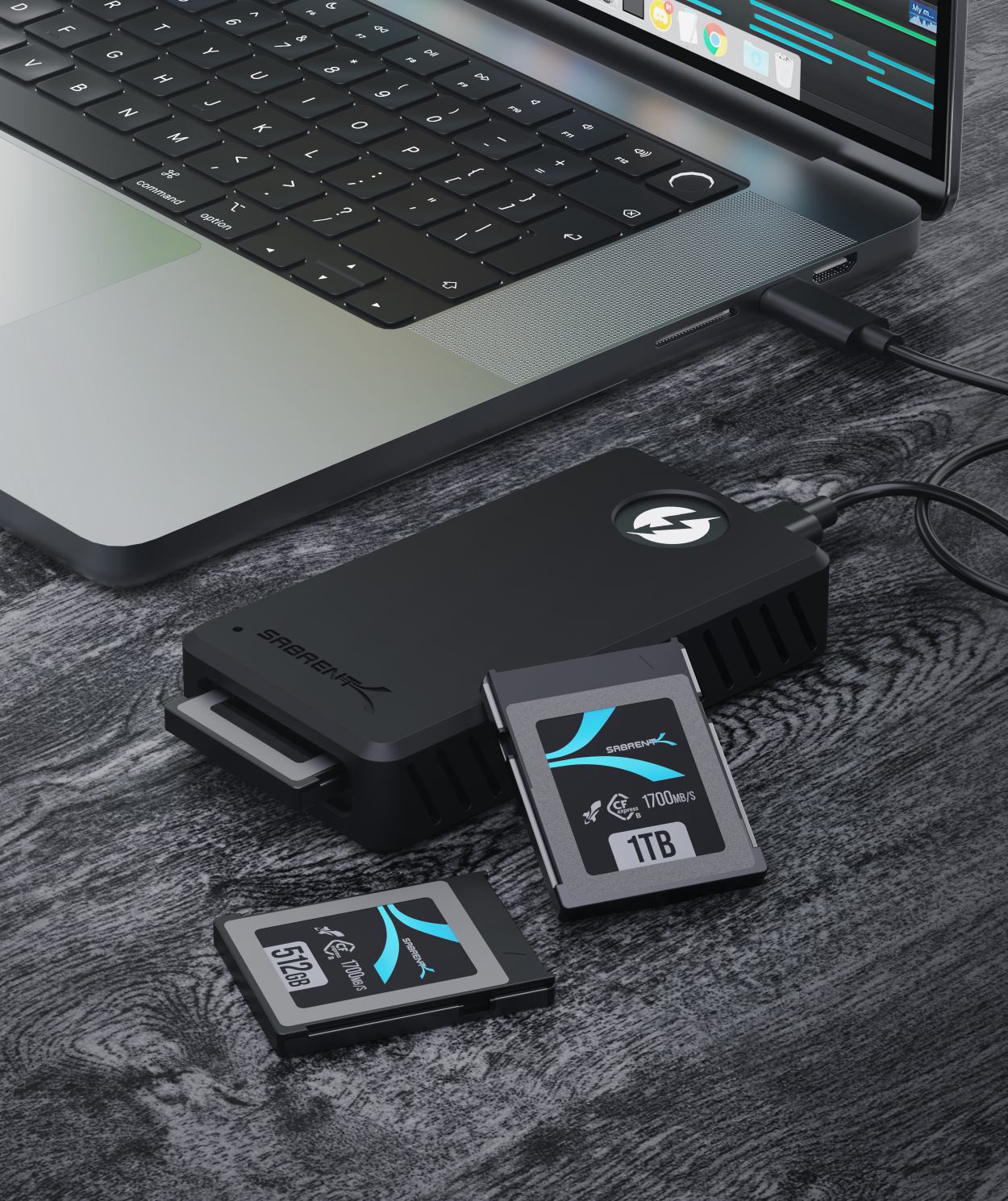 Thunderbolt 3 & USB 3 Type-C to CFexpress Type-B Card Reader