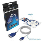 6 feet USB to RS-232 DB9 Serial 9 pin Adapter (Prolific PL2303)