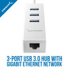 3 Port USB 3.0 and RJ45 10/100/1000 Gigabit Ethernet Port