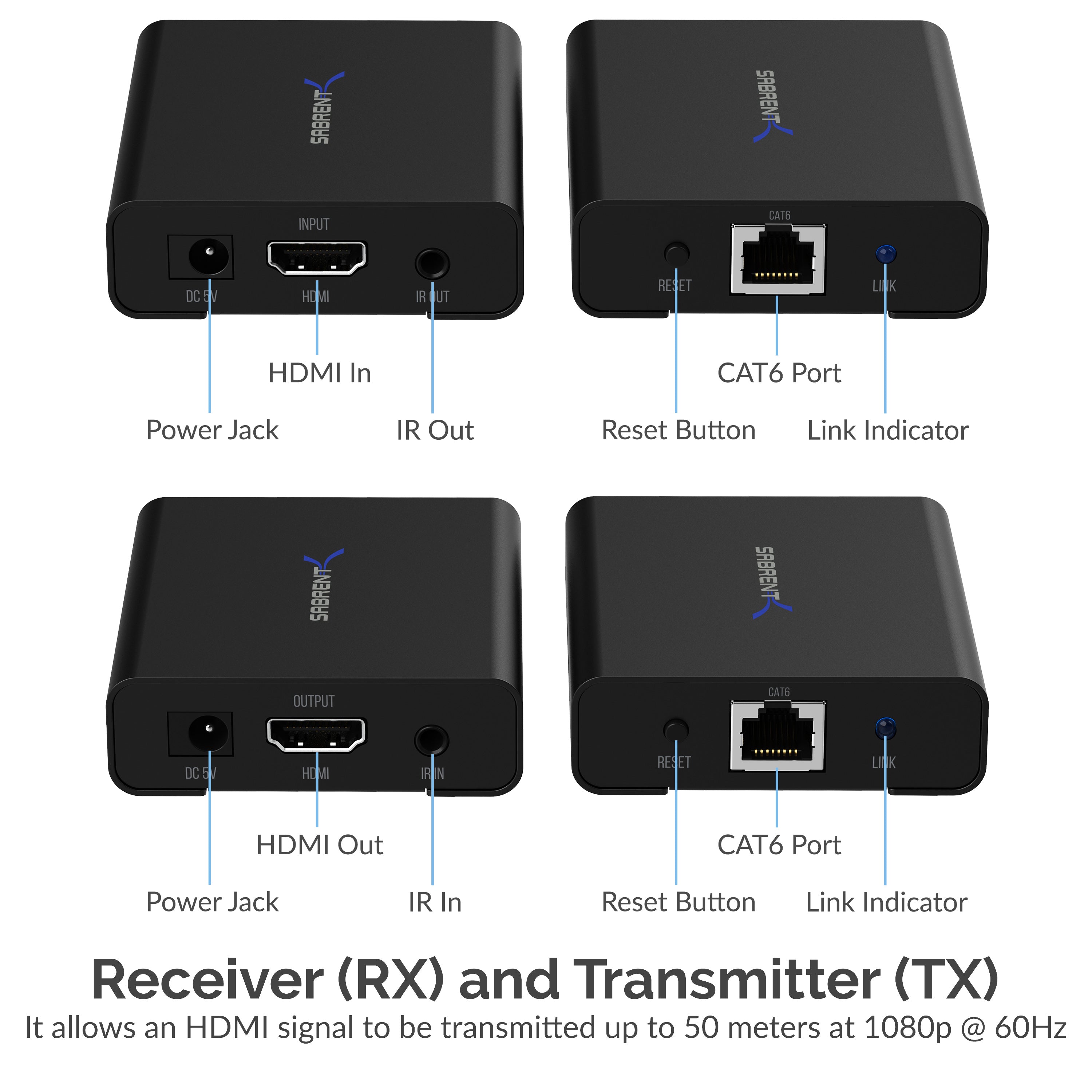 1080P 3D HDMI Extender over CAT6