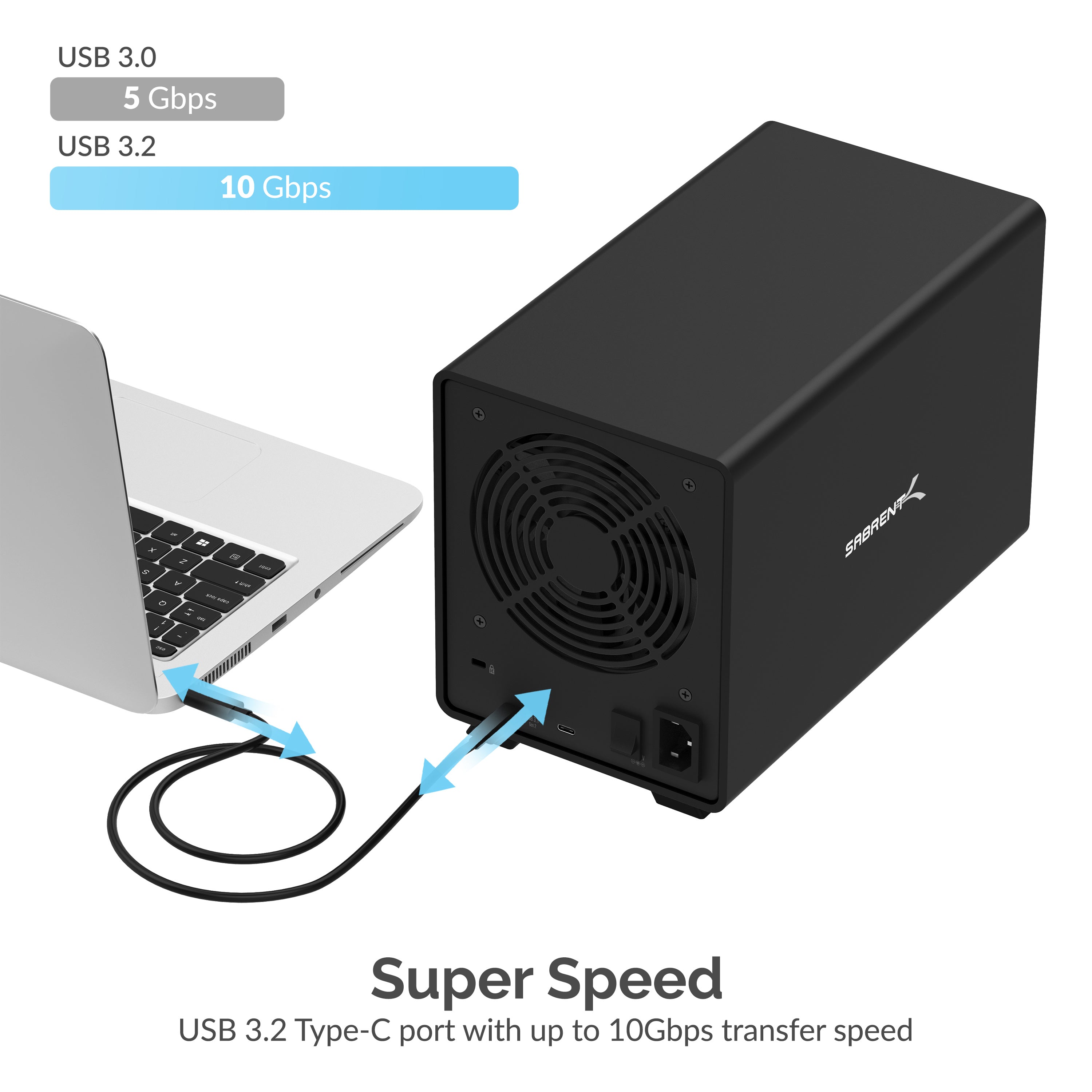 USB 3.2 3.5" SATA Hard Drive Tray-less Docking Station