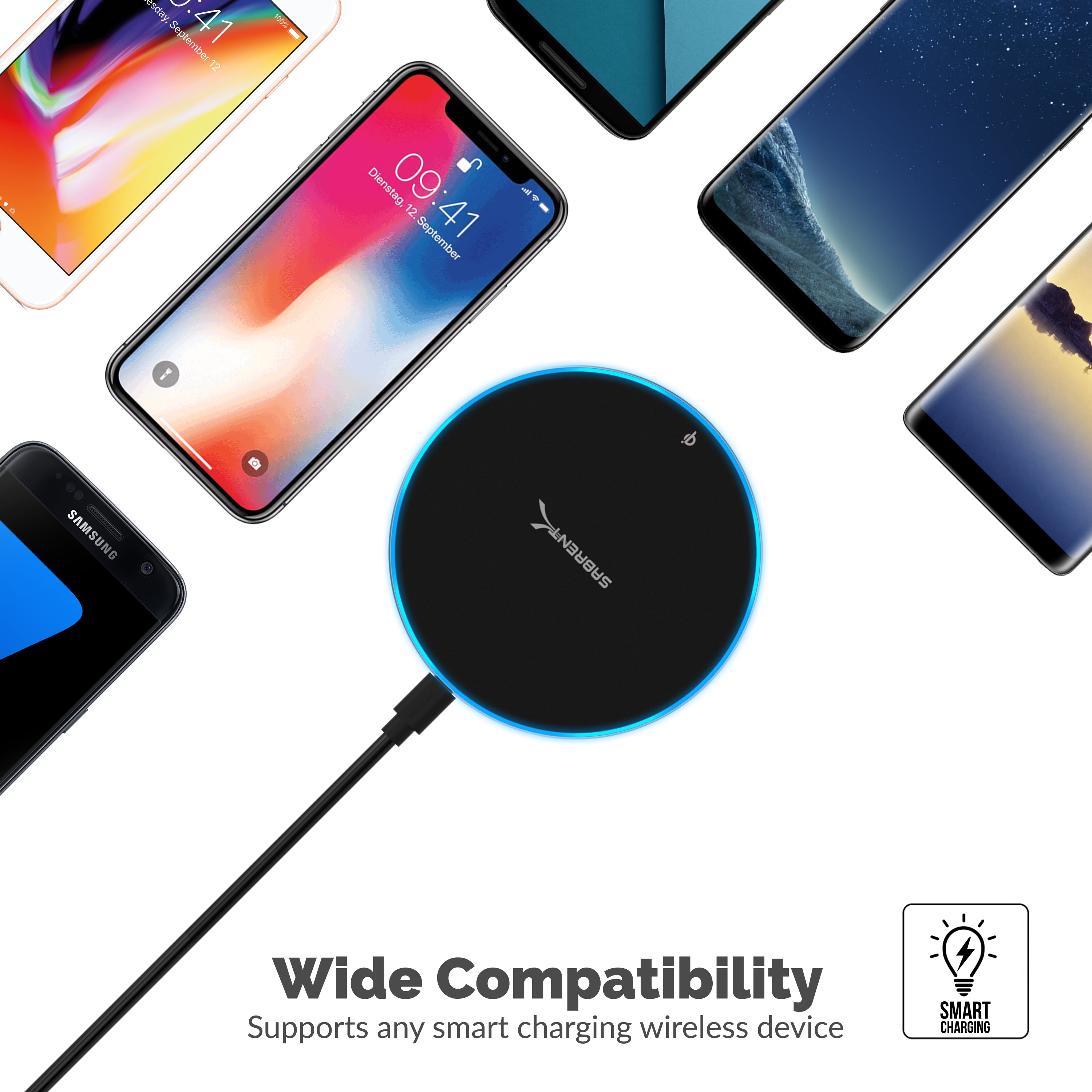 10W qi Wireless Fast Charger Charging Pad