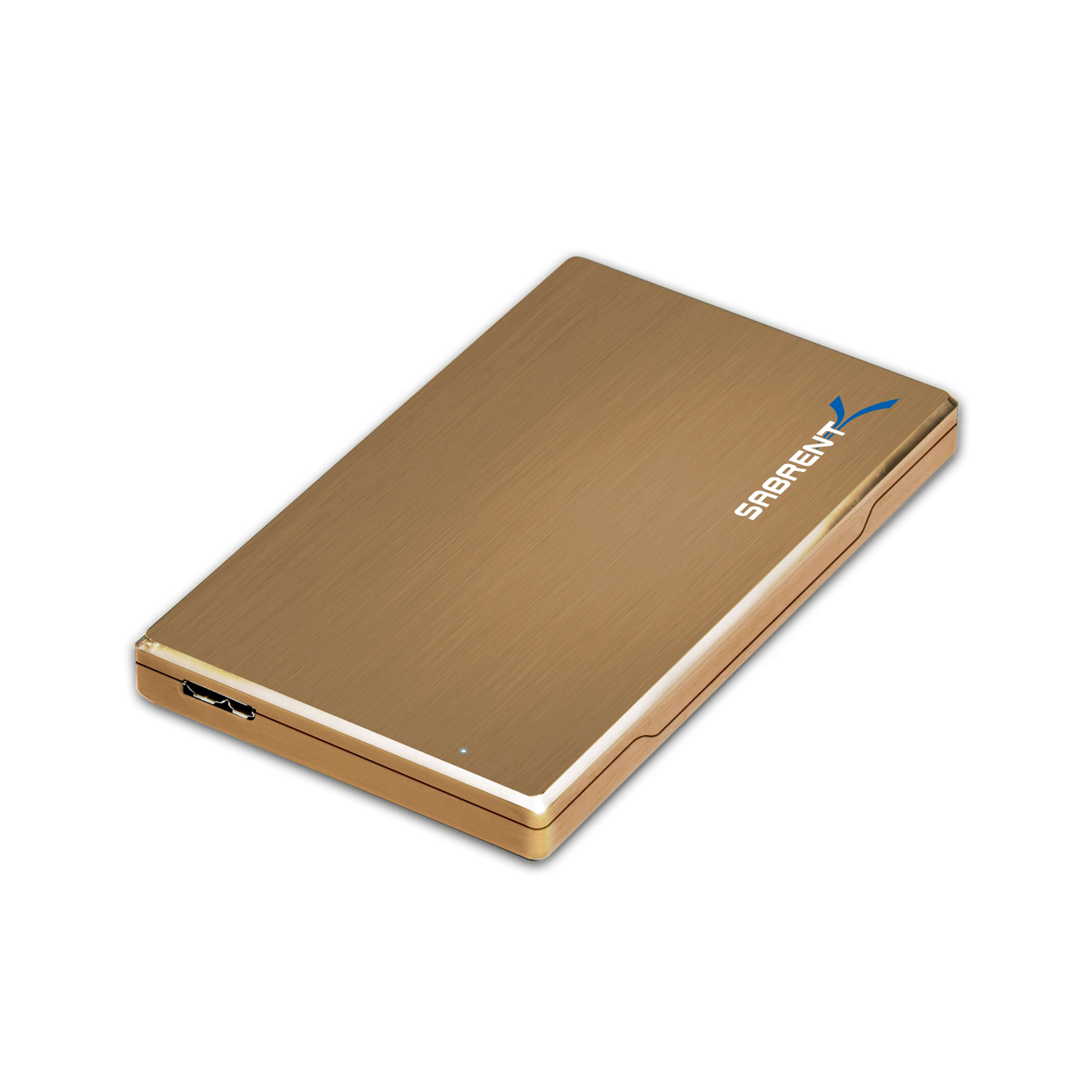 Premium Ultra Slim 2.5-Inch SATA to USB 3.0 External Aluminum Hard Drive Enclosure | Gold