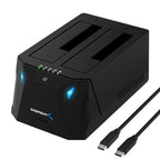 USB Type-C SATA 2.5" & 3.5" Dual Bay Hard Drive Docking Station
