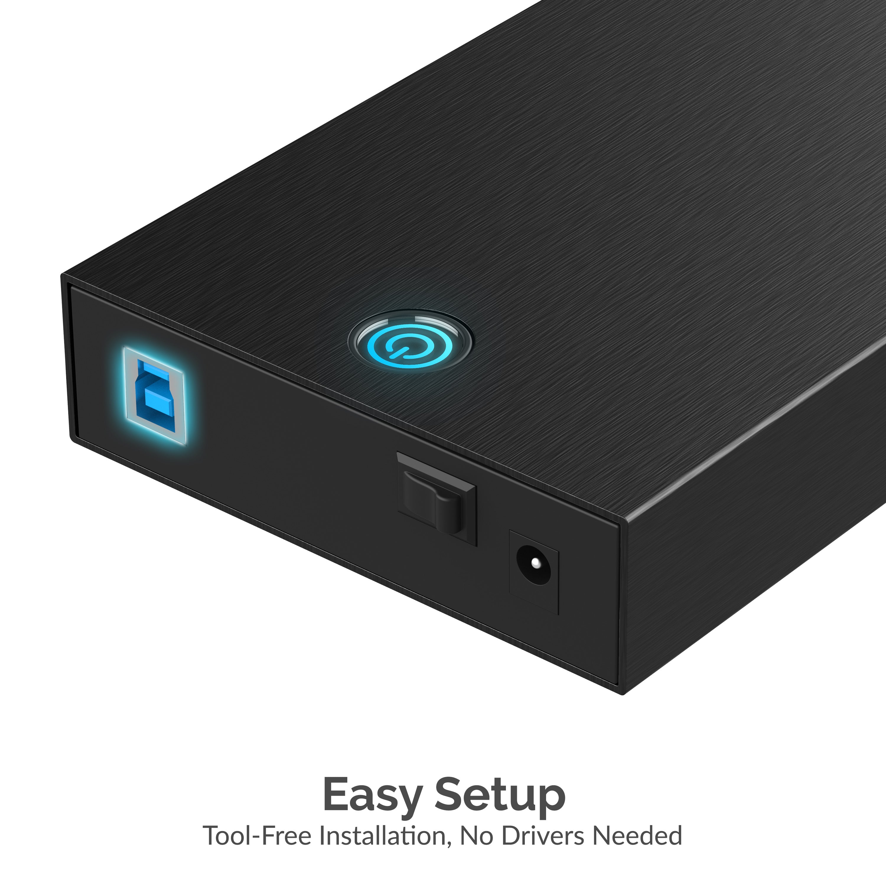 USB 3.0 Tool-Free Enclosure for 2.5” and 3.5” Internal SATA Hard Drives